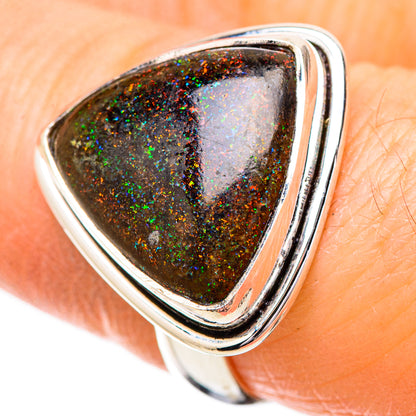 Andamooka Opal Rings handcrafted by Ana Silver Co - RING131836