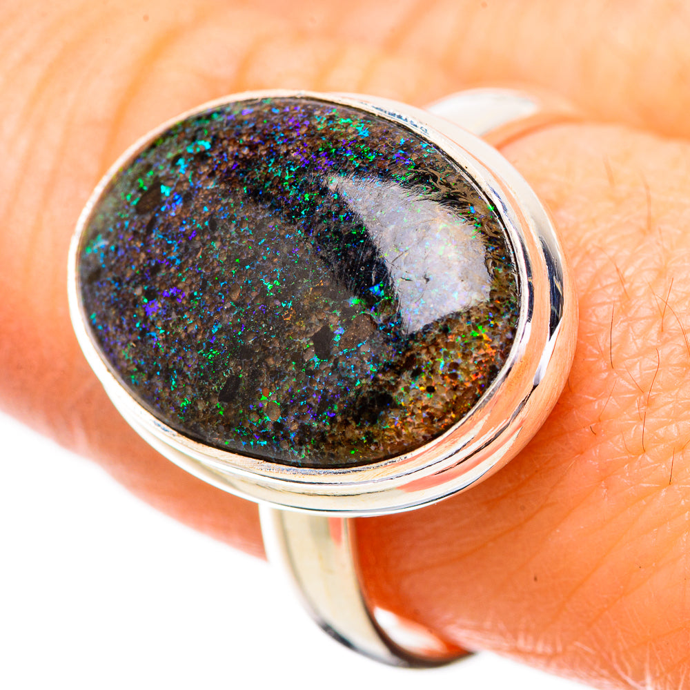 Andamooka Opal Rings handcrafted by Ana Silver Co - RING131837