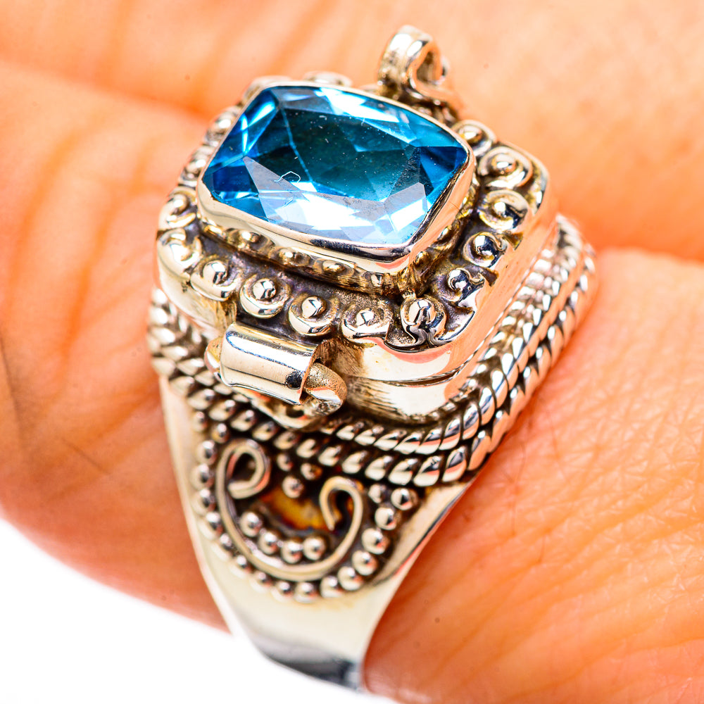 Swiss Blue Topaz Rings handcrafted by Ana Silver Co - RING131840