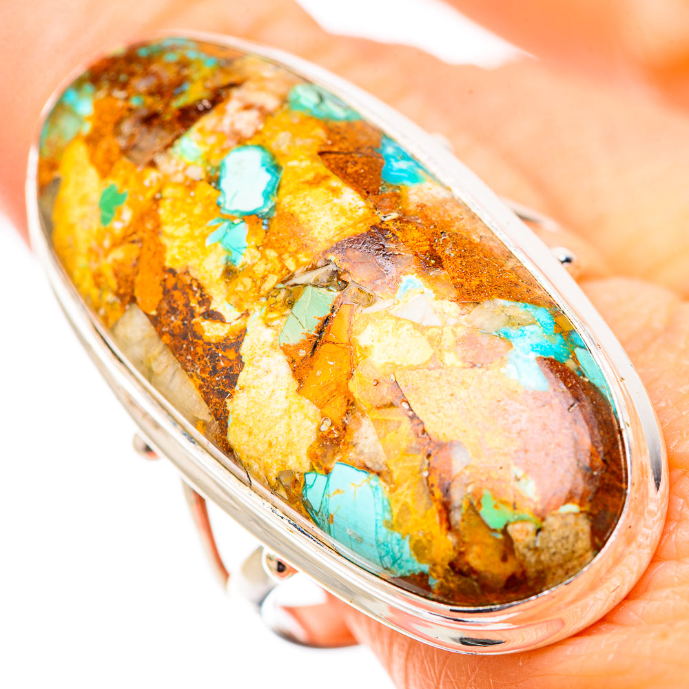 Kingman Mohave Turquoise Rings handcrafted by Ana Silver Co - RING131852