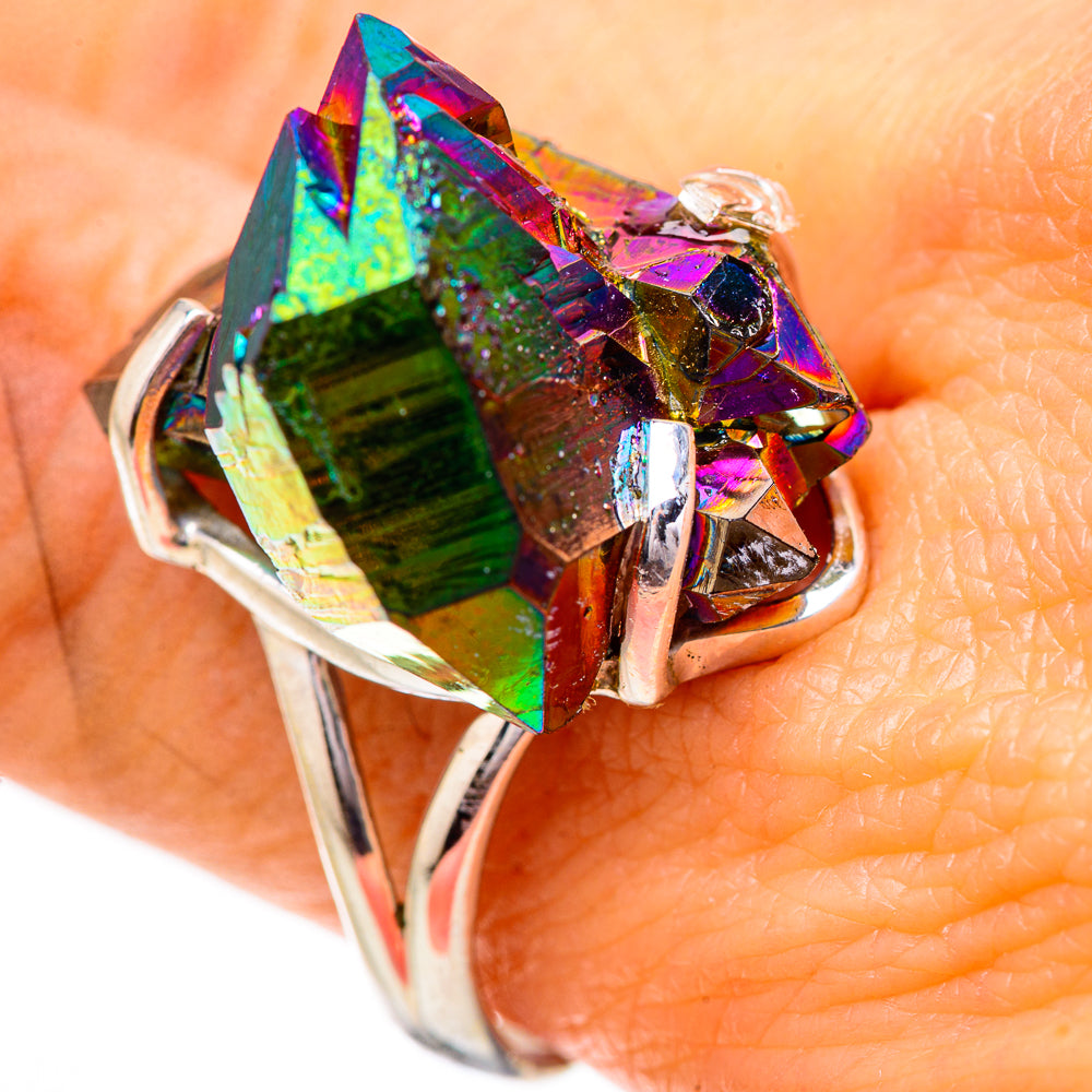 Titanium Sunshine Druzy Rings handcrafted by Ana Silver Co - RING131854
