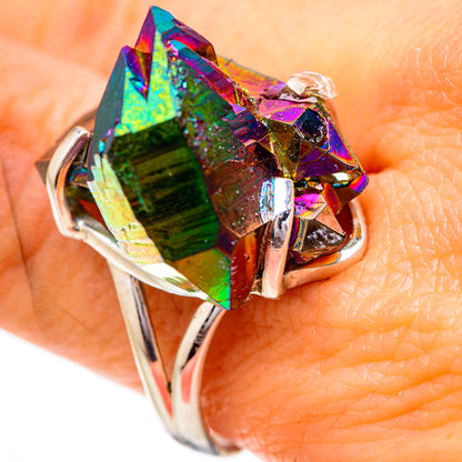 Titanium Sunshine Druzy Rings handcrafted by Ana Silver Co - RING131854
