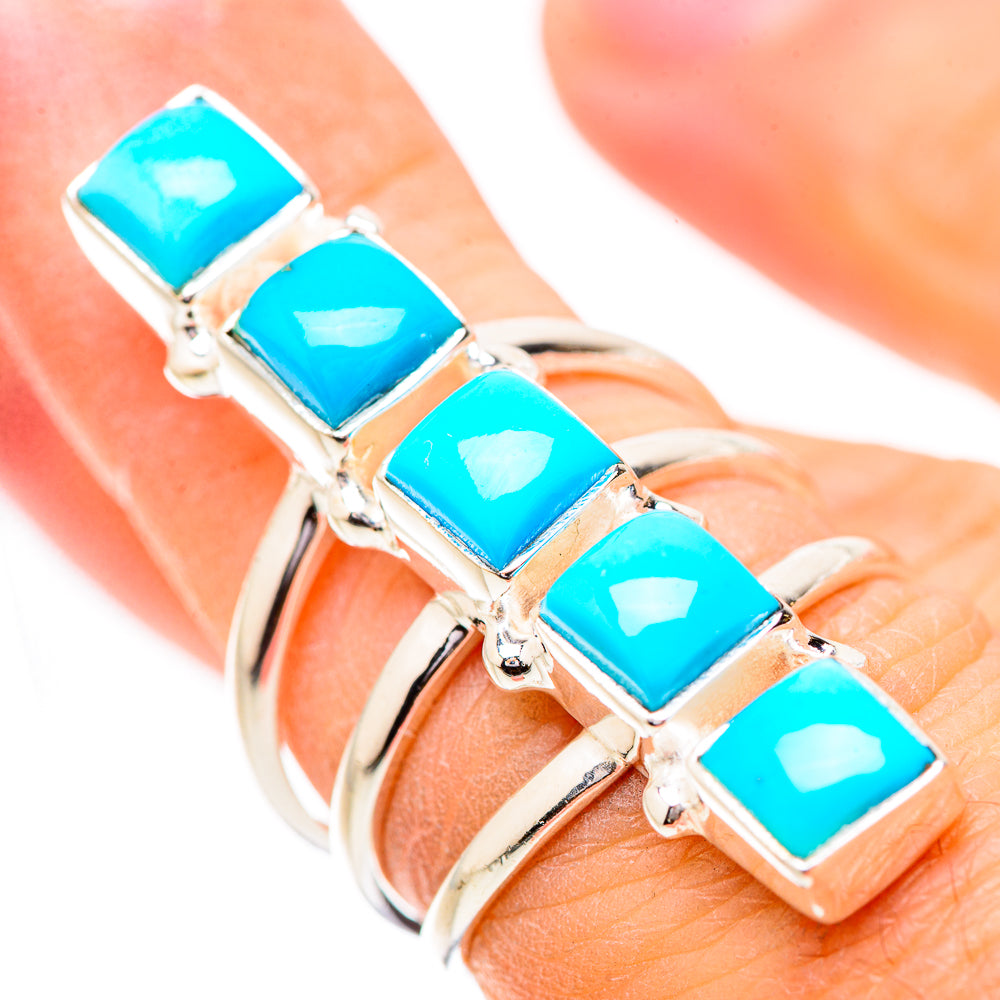Sleeping Beauty Turquoise Rings handcrafted by Ana Silver Co - RING131860