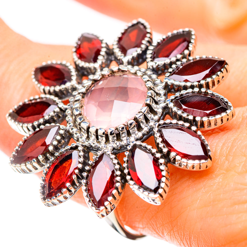Rose Quartz Rings handcrafted by Ana Silver Co - RING131864