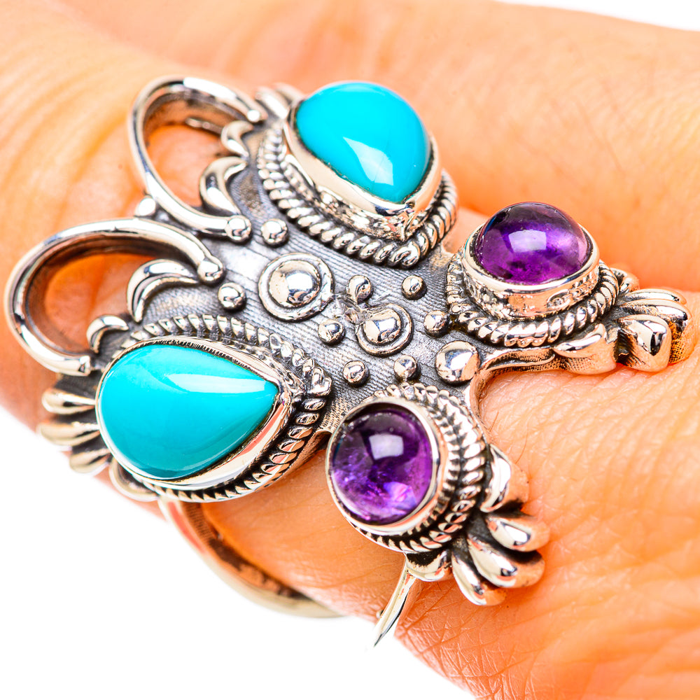 Sleeping Beauty Turquoise Rings handcrafted by Ana Silver Co - RING131870