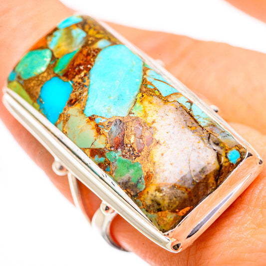 Kingman Mohave Turquoise Rings handcrafted by Ana Silver Co - RING131872
