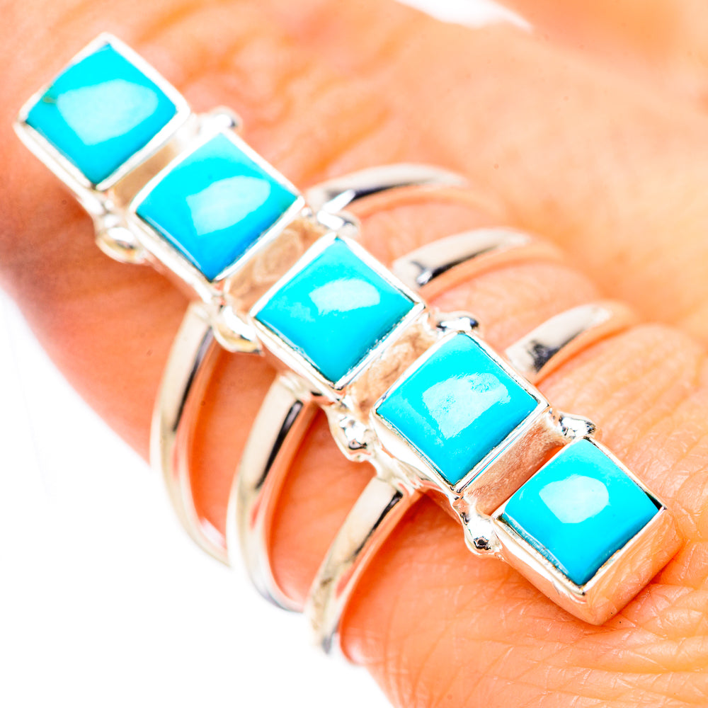 Sleeping Beauty Turquoise Rings handcrafted by Ana Silver Co - RING131881