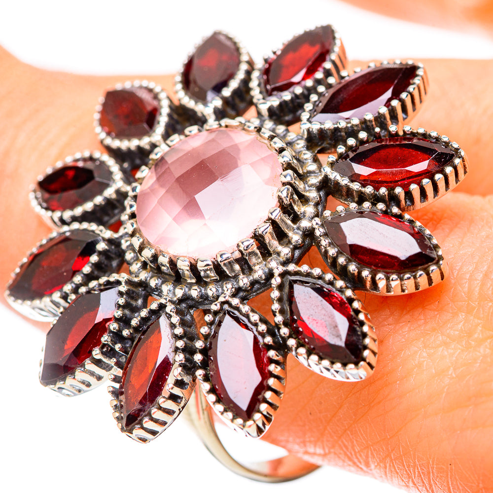 Rose Quartz Rings handcrafted by Ana Silver Co - RING131884