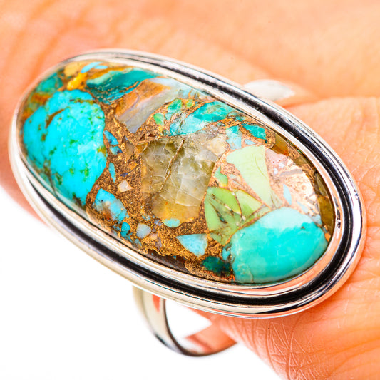 Kingman Mohave Turquoise Rings handcrafted by Ana Silver Co - RING131888