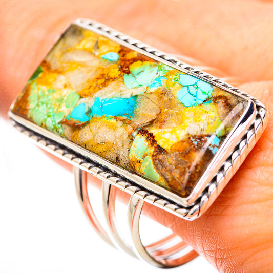 Kingman Mohave Turquoise Rings handcrafted by Ana Silver Co - RING131890