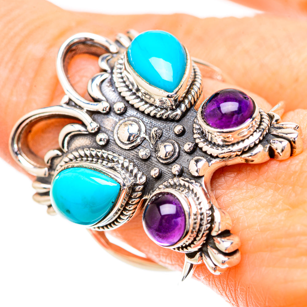 Sleeping Beauty Turquoise Rings handcrafted by Ana Silver Co - RING131891