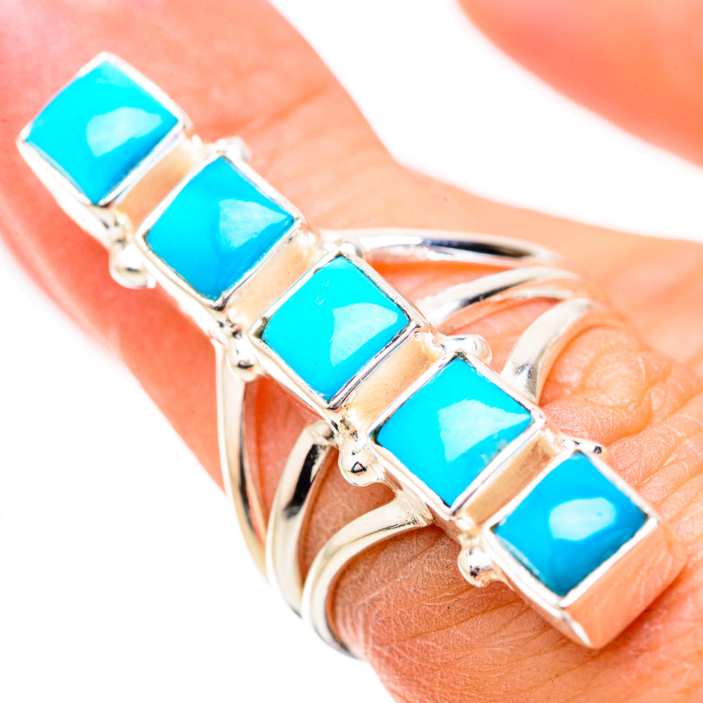 Sleeping Beauty Turquoise Rings handcrafted by Ana Silver Co - RING131894