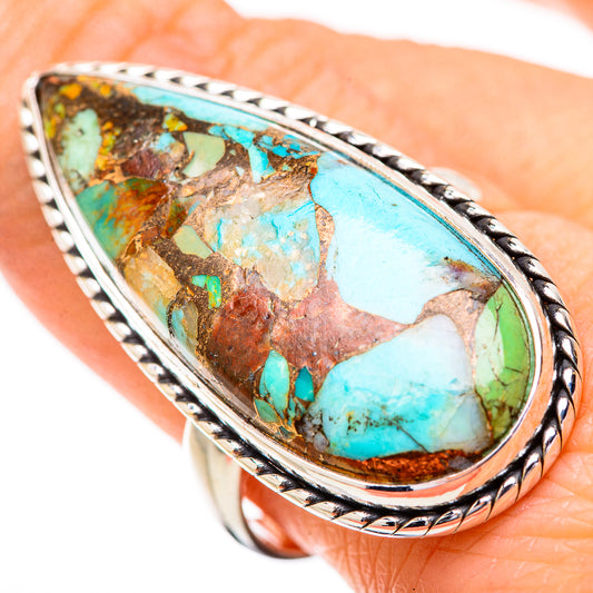 Kingman Mohave Turquoise Rings handcrafted by Ana Silver Co - RING131911