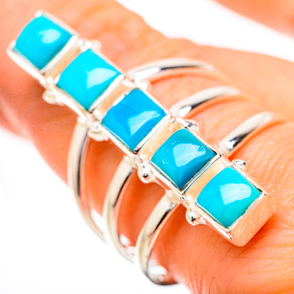 Sleeping Beauty Turquoise Rings handcrafted by Ana Silver Co - RING131913