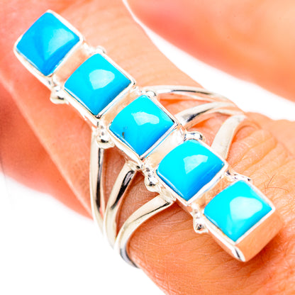 Sleeping Beauty Turquoise Rings handcrafted by Ana Silver Co - RING131915
