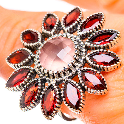 Rose Quartz Rings handcrafted by Ana Silver Co - RING131922