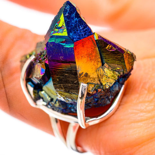 Titanium Sunshine Druzy Rings handcrafted by Ana Silver Co - RING131929