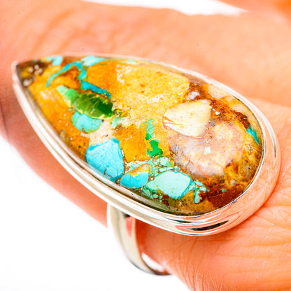 Kingman Mohave Turquoise Rings handcrafted by Ana Silver Co - RING131930