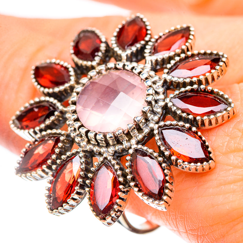 Rose Quartz Rings handcrafted by Ana Silver Co - RING131941