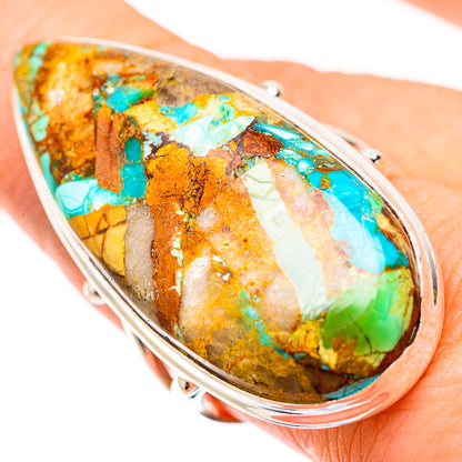 Kingman Mohave Turquoise Rings handcrafted by Ana Silver Co - RING131944