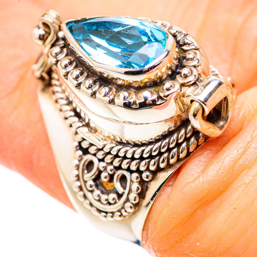 Swiss Blue Topaz Rings handcrafted by Ana Silver Co - RING131950