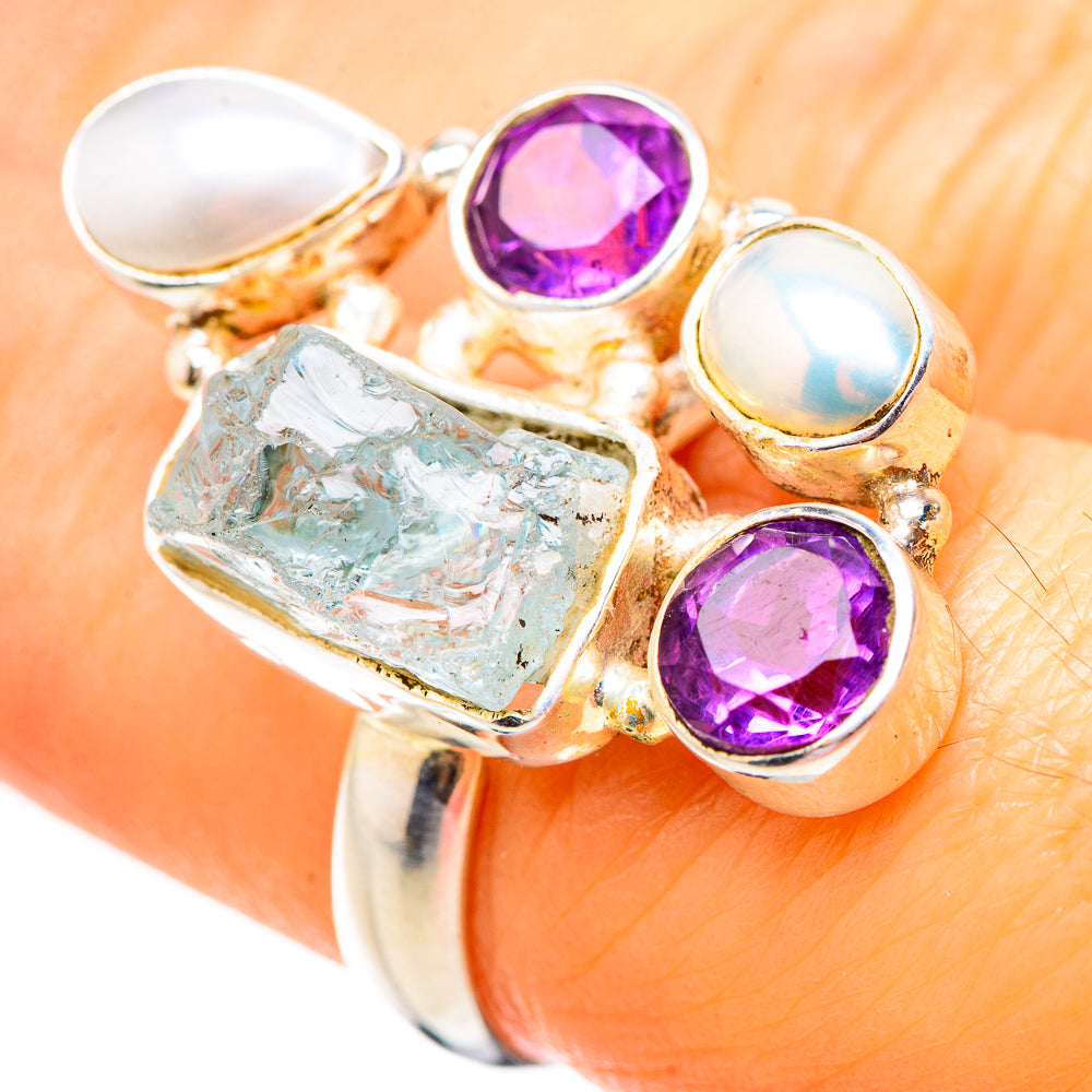 Aquamarine Rings handcrafted by Ana Silver Co - RING131968