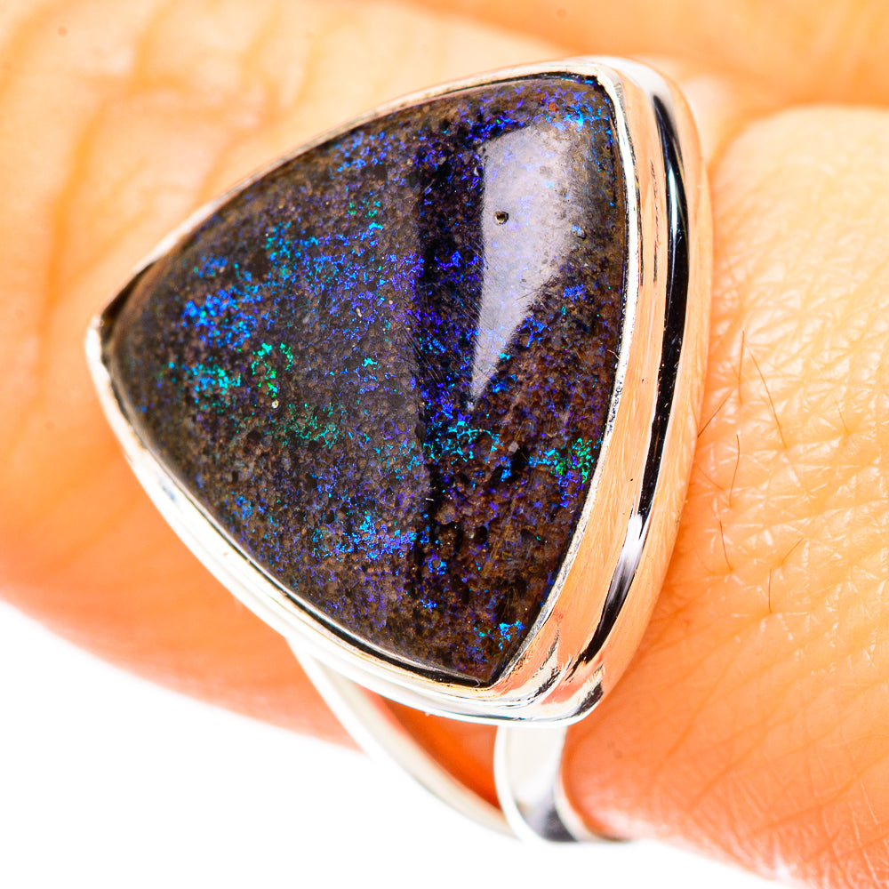 Andamooka Opal Rings handcrafted by Ana Silver Co - RING131969