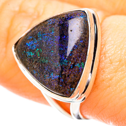 Andamooka Opal Rings handcrafted by Ana Silver Co - RING131969