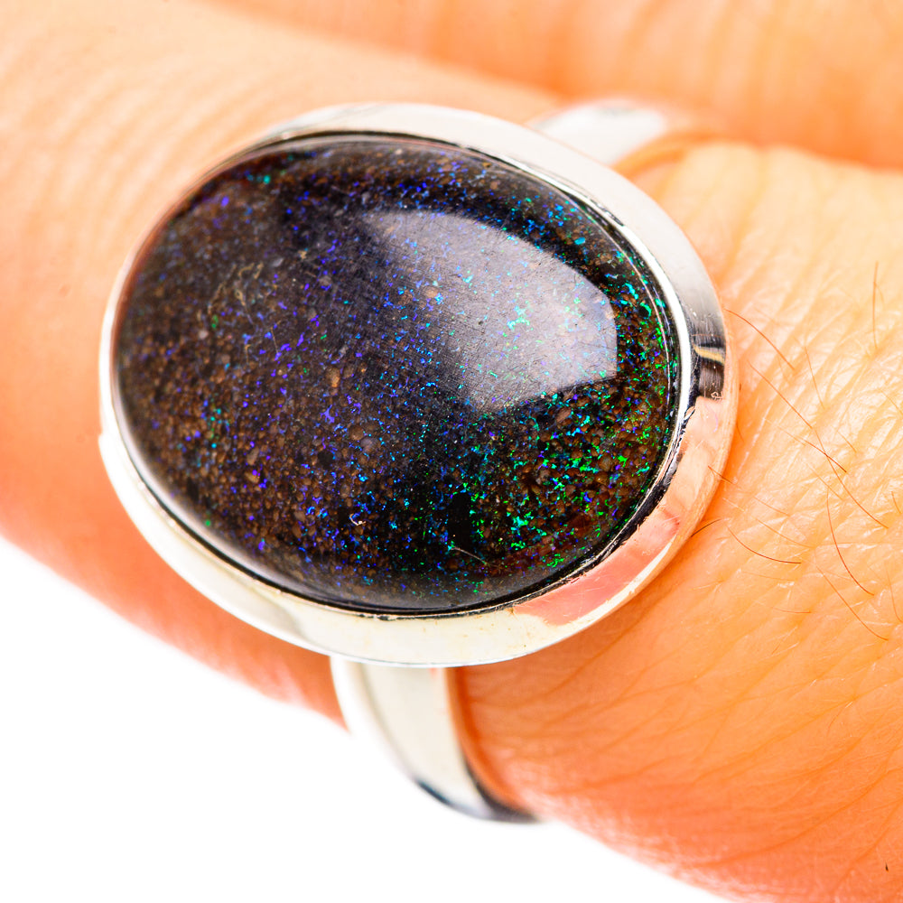 Andamooka Opal Rings handcrafted by Ana Silver Co - RING131970