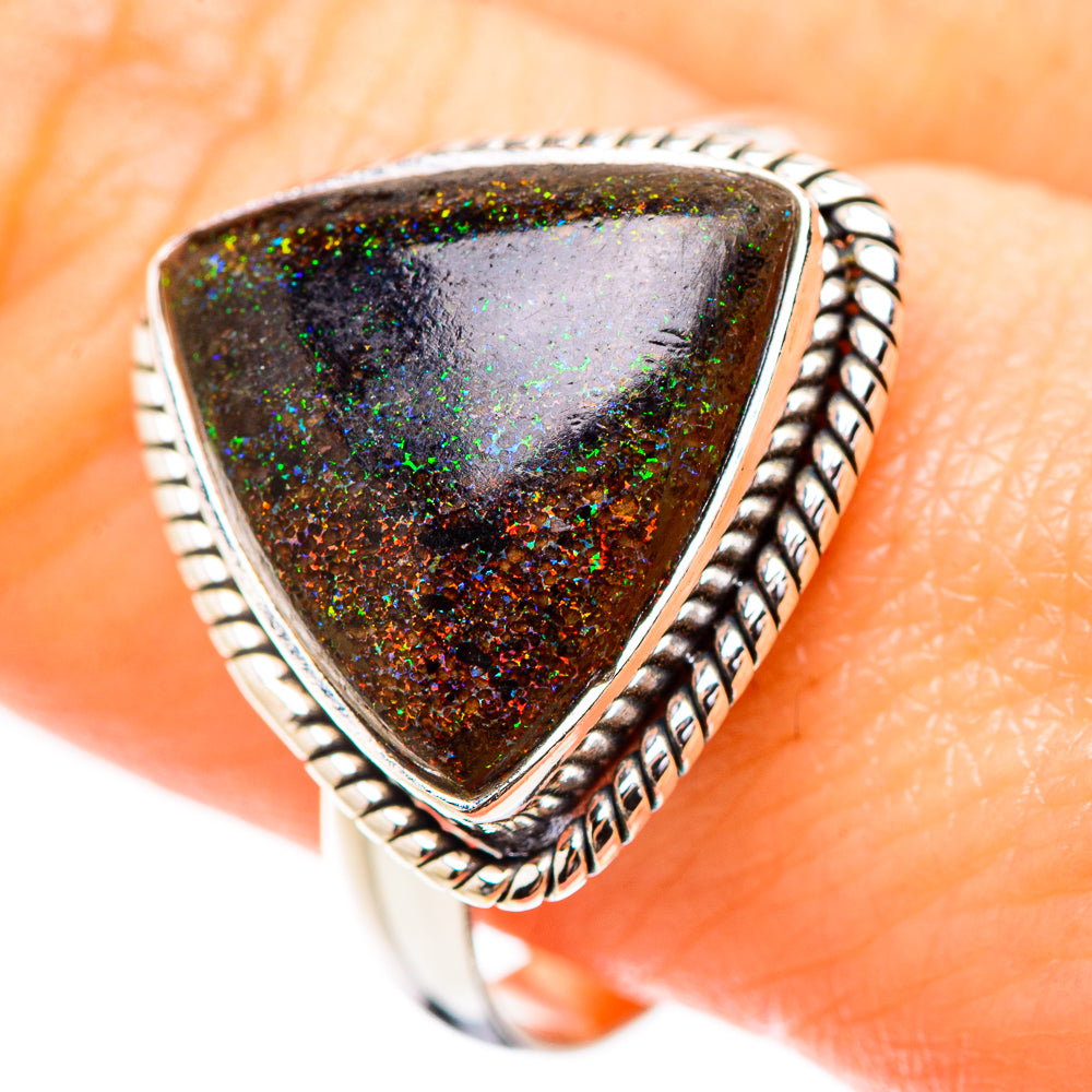 Andamooka Opal Rings handcrafted by Ana Silver Co - RING131971