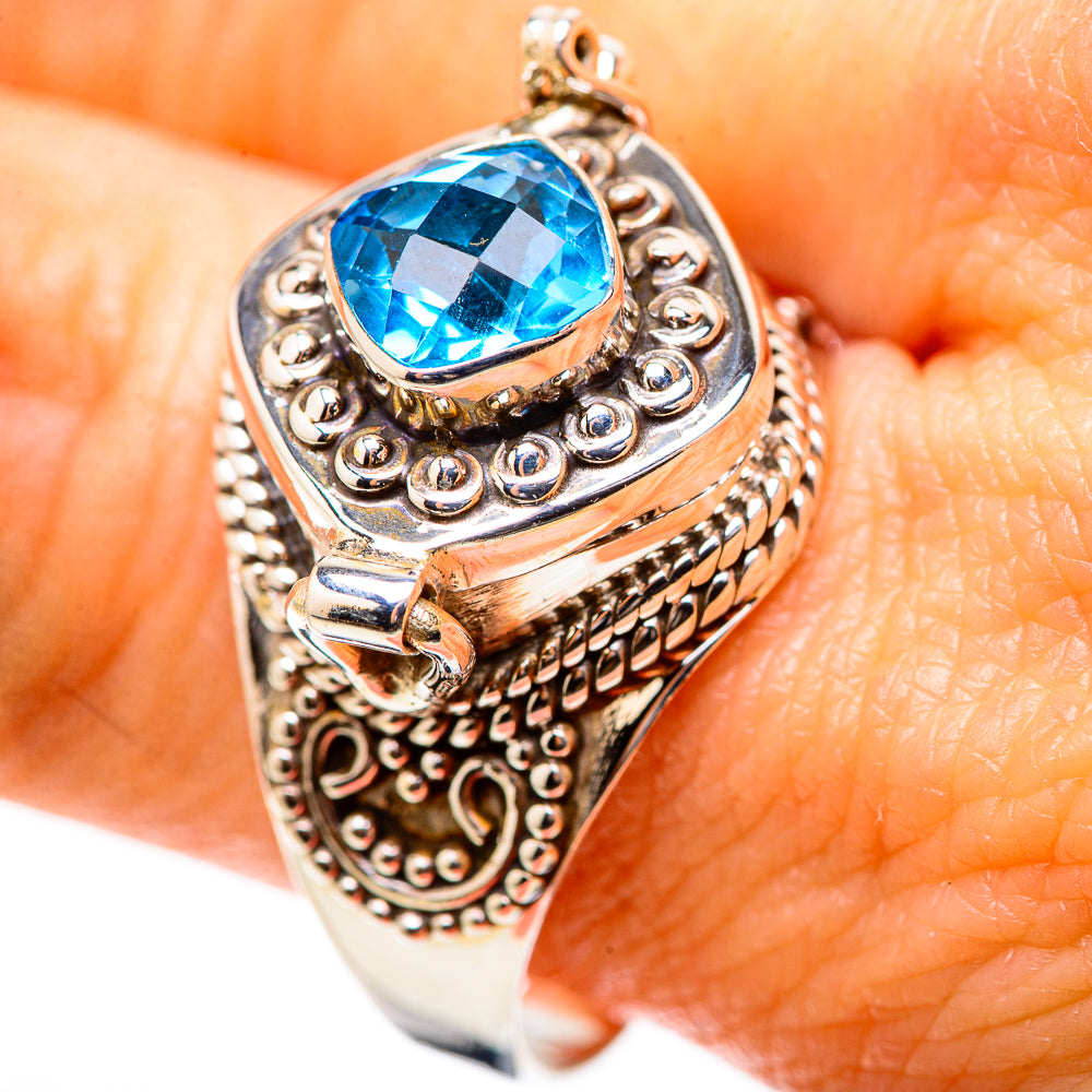 Swiss Blue Topaz Rings handcrafted by Ana Silver Co - RING131973