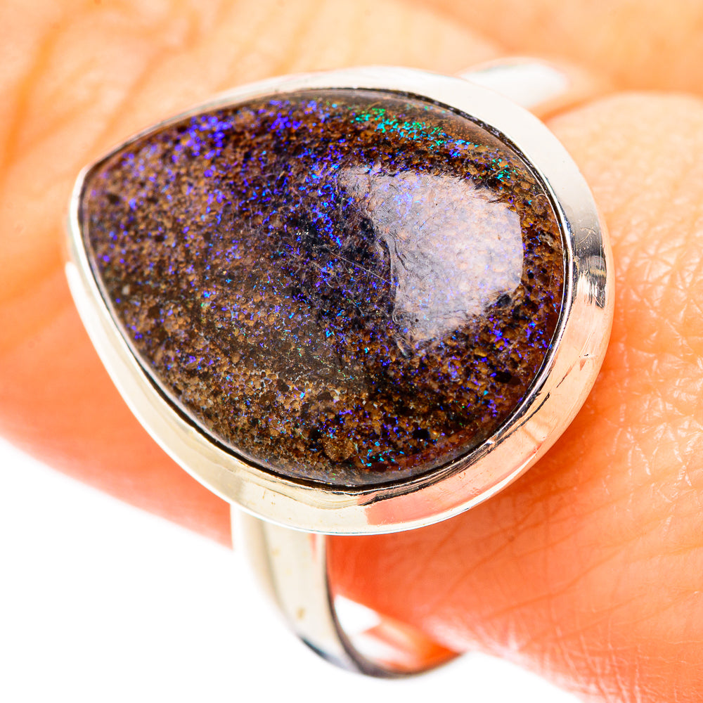 Andamooka Opal Rings handcrafted by Ana Silver Co - RING131982