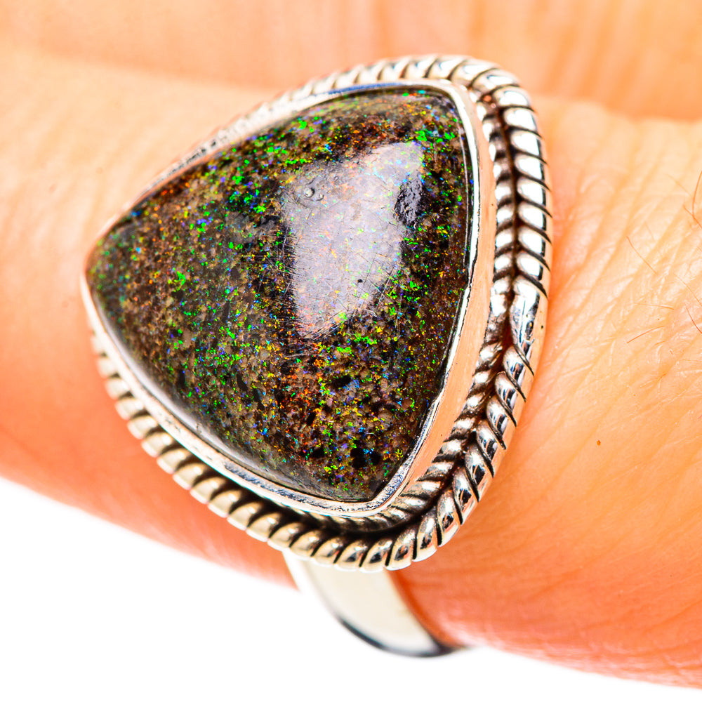 Andamooka Opal Rings handcrafted by Ana Silver Co - RING131983