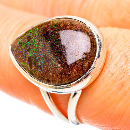 Andamooka Opal Rings handcrafted by Ana Silver Co - RING131984