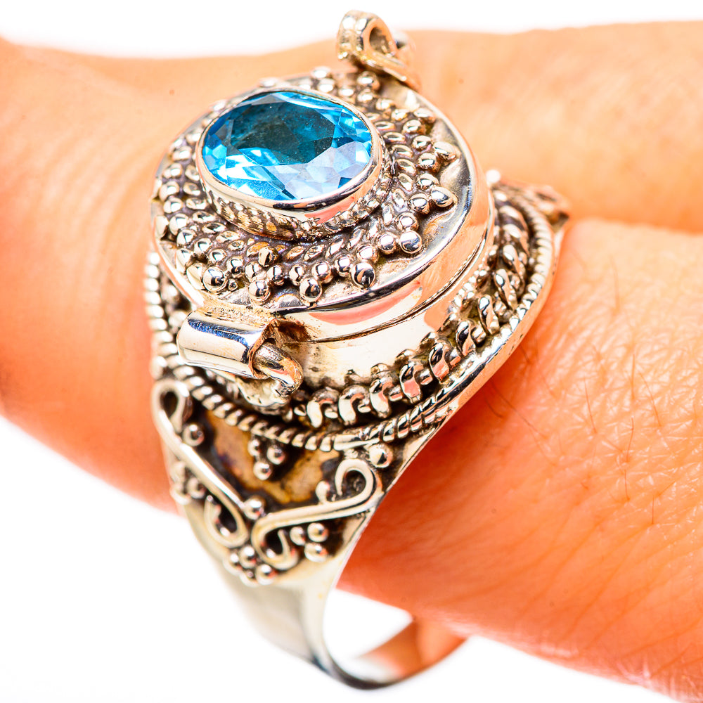 Swiss Blue Topaz Rings handcrafted by Ana Silver Co - RING131989