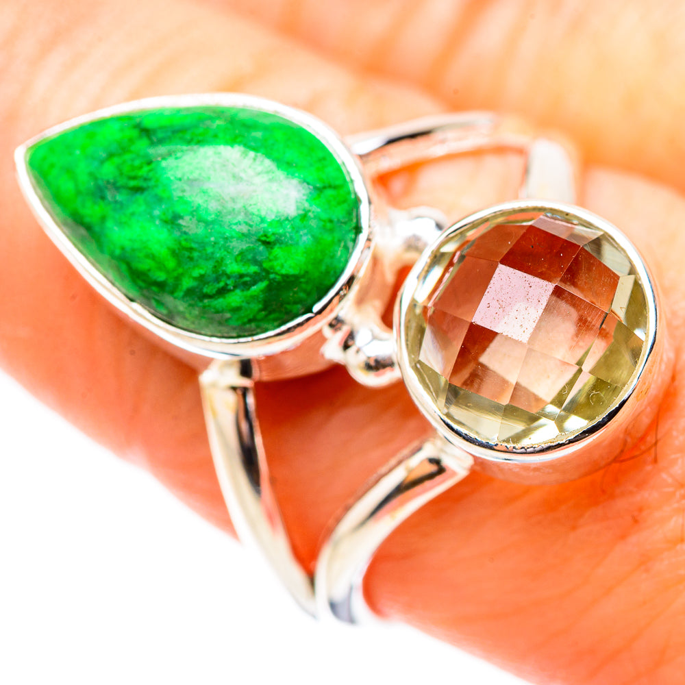 Gaspeite Rings handcrafted by Ana Silver Co - RING131991