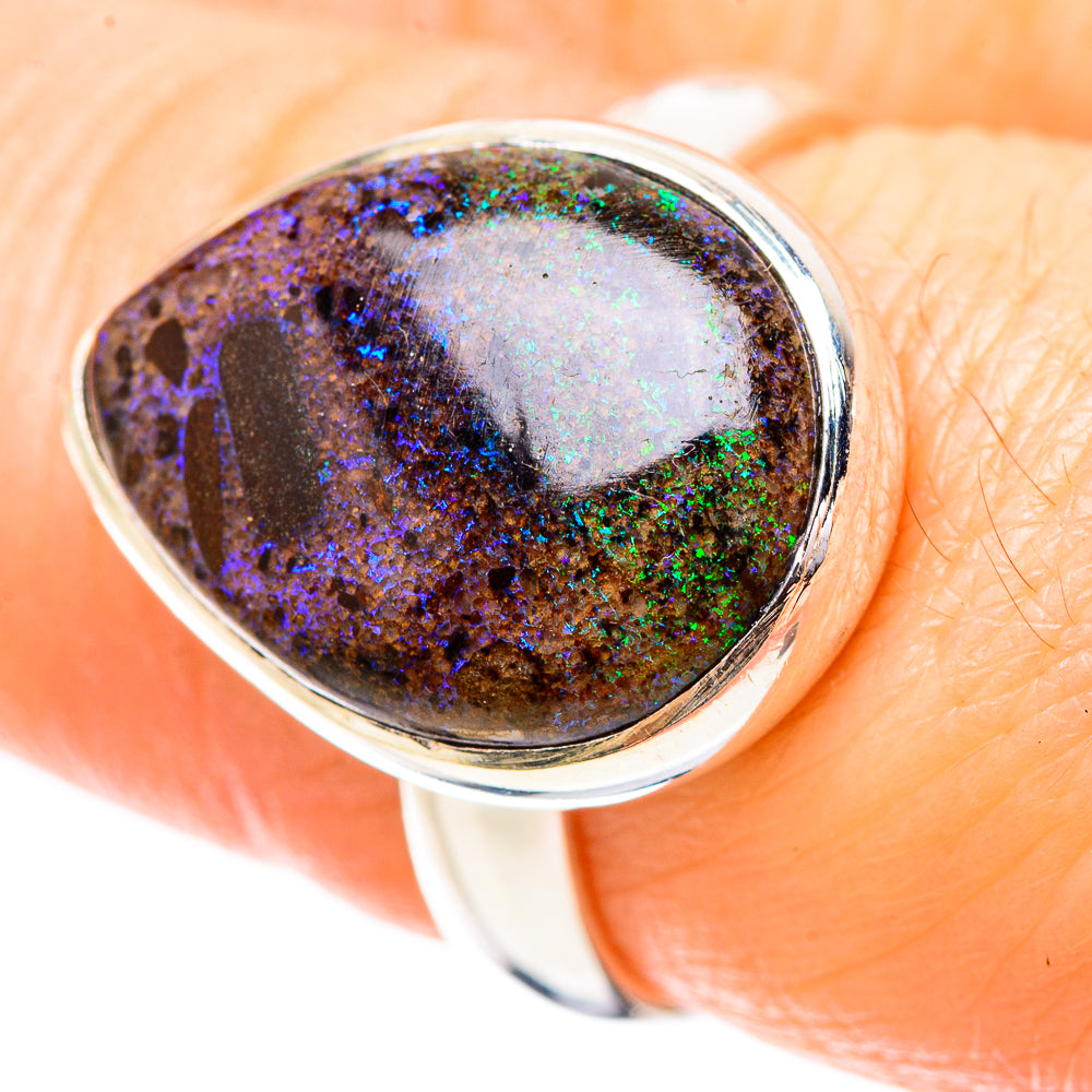 Andamooka Opal Rings handcrafted by Ana Silver Co - RING131998