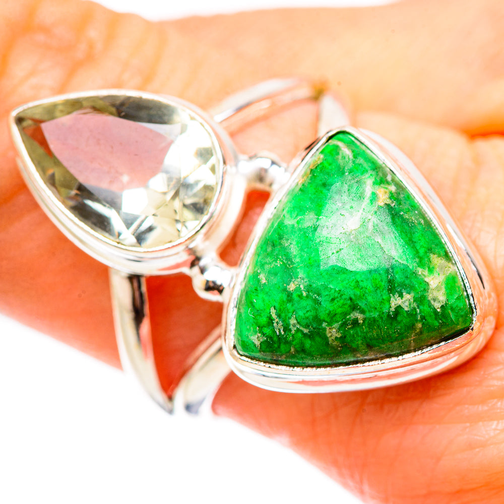 Gaspeite Rings handcrafted by Ana Silver Co - RING132003