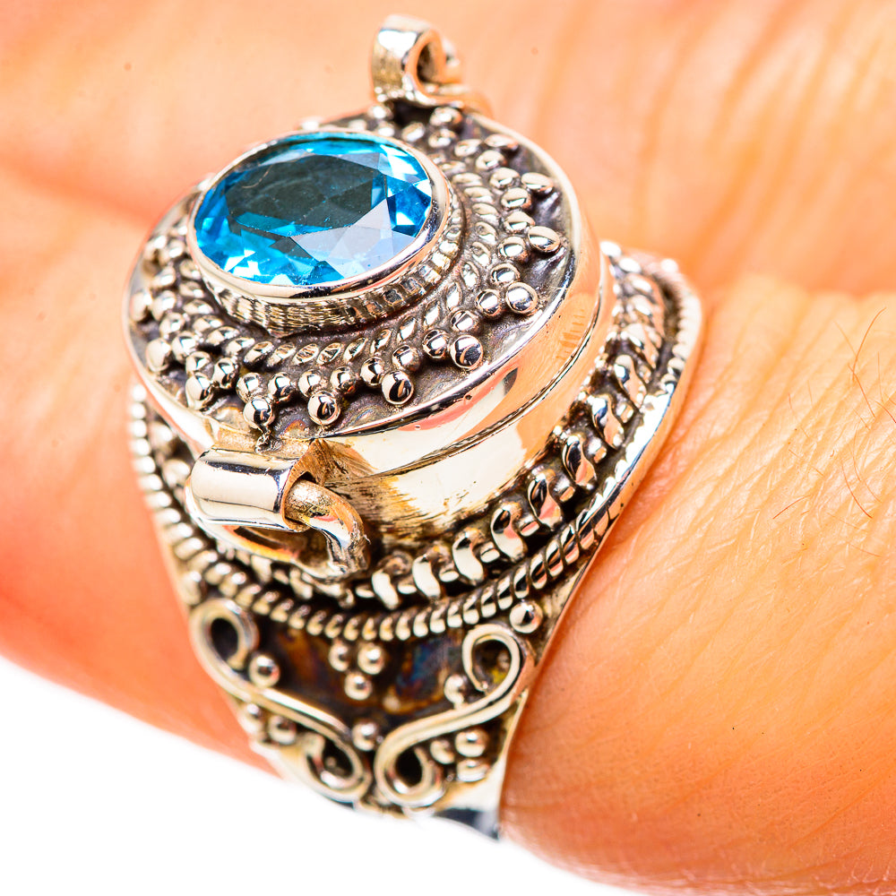 Swiss Blue Topaz Rings handcrafted by Ana Silver Co - RING132015