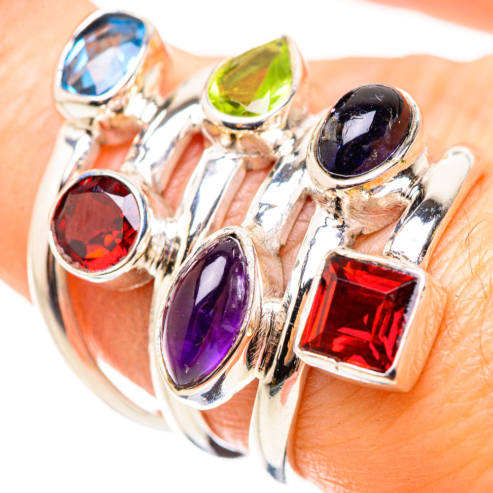 Garnet Rings handcrafted by Ana Silver Co - RING132023