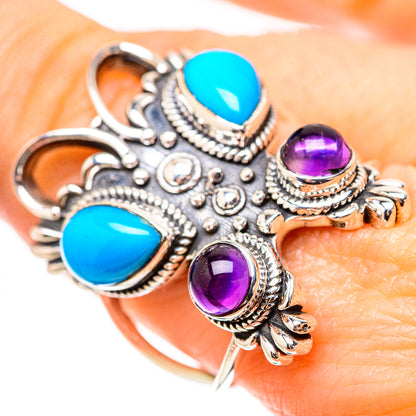 Sleeping Beauty Turquoise Rings handcrafted by Ana Silver Co - RING132029