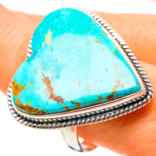 Kingman Mohave Turquoise Rings handcrafted by Ana Silver Co - RING132035