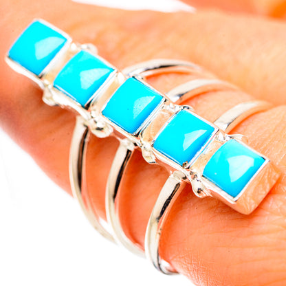Sleeping Beauty Turquoise Rings handcrafted by Ana Silver Co - RING132039