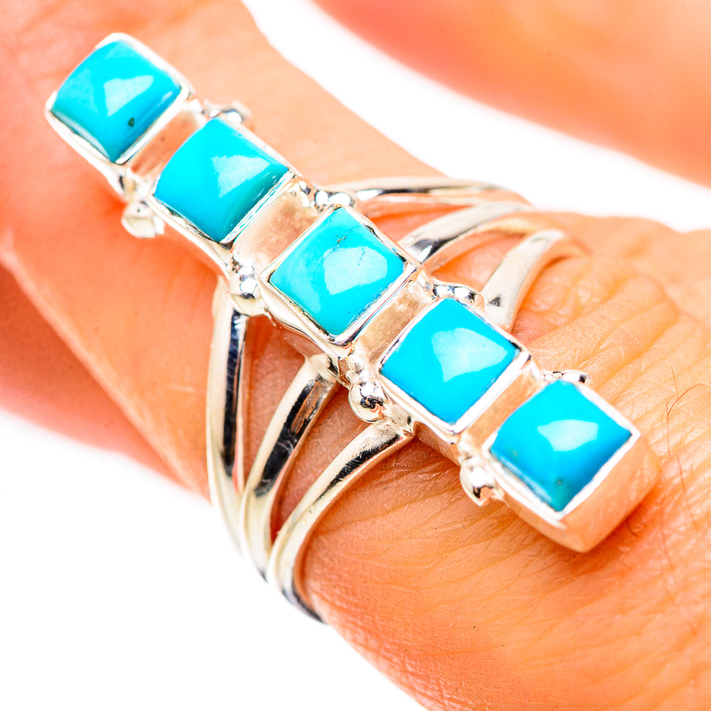 Sleeping Beauty Turquoise Rings handcrafted by Ana Silver Co - RING132040
