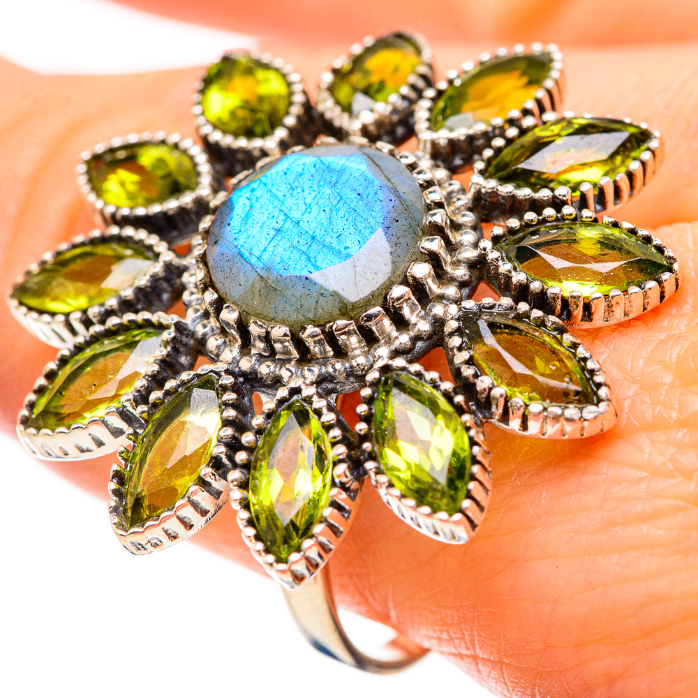 Labradorite Rings handcrafted by Ana Silver Co - RING132042