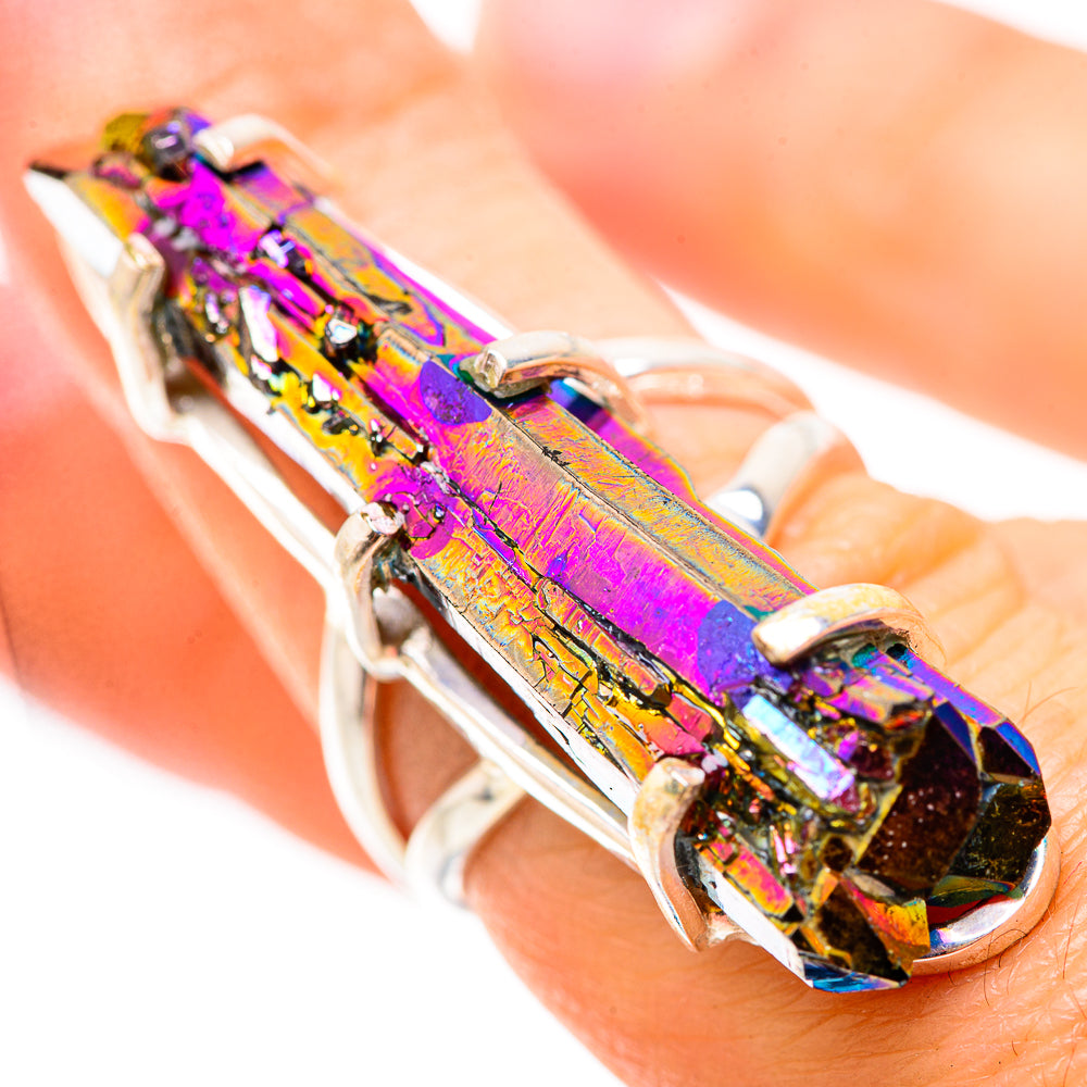 Titanium Sunshine Druzy Rings handcrafted by Ana Silver Co - RING132051