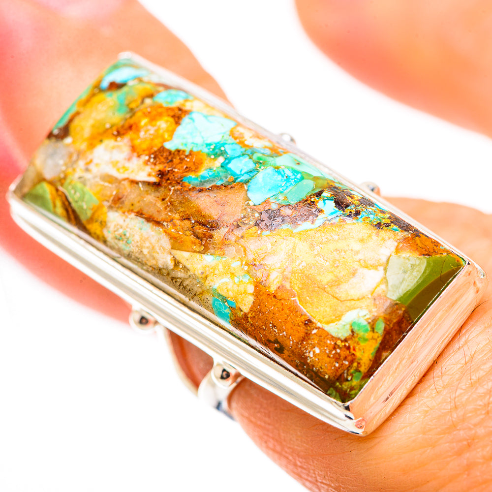 Kingman Mohave Turquoise Rings handcrafted by Ana Silver Co - RING132052