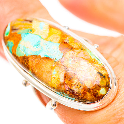 Kingman Mohave Turquoise Rings handcrafted by Ana Silver Co - RING132053