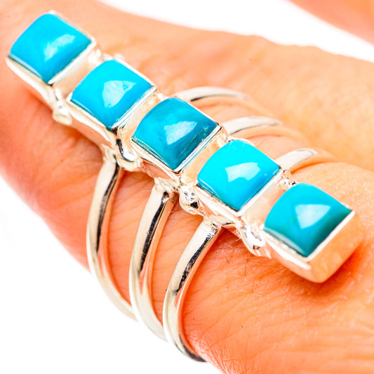 Sleeping Beauty Turquoise Rings handcrafted by Ana Silver Co - RING132061