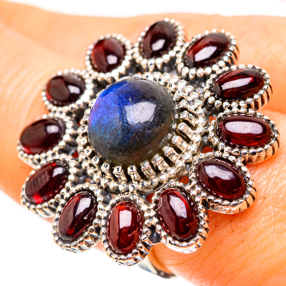 Labradorite Rings handcrafted by Ana Silver Co - RING132065